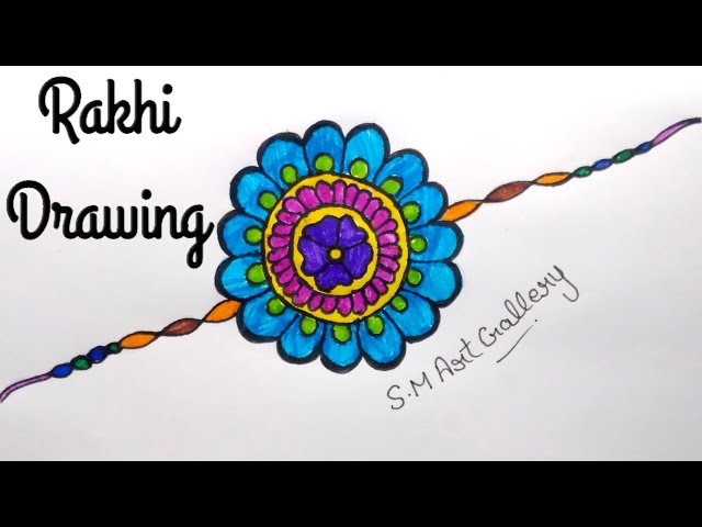 Easy Handmade Rakhi 🥰 Material:- Scissor Wool Thread Silk Thread Moti Fork  Drawing Paper... | By The Hand CreationFacebook