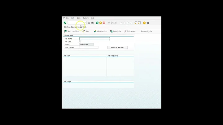 Part 1|| How to schedule a job in SAP || SM36 T-code