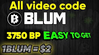 Blum up to date All video code to earn 3750 BLUM POINTS 💯🔥 | COMPLETE TASK screenshot 5