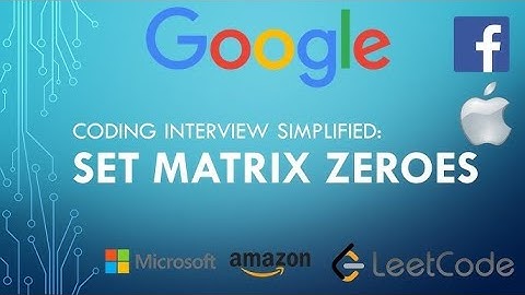 Set Matrix Zeroes in 5 minutes! | Leetcode | DSA | Array | C++ | Java | Python