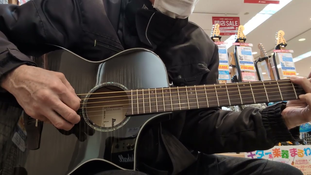 アコギLOVE ❤ IBANEZ AEWC400-TKS - YouTube