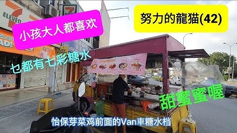 [龍猫视频](42):雪州(Rawang)万撓出名怡保芽菜鸡饭店前面的七彩美味乜都有糖水档。今天吃喝玩乐在这里。Yummy!!!(Selangor)#malaysia