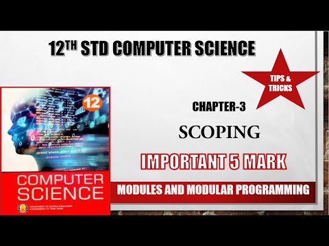 12th std Computer Science chapter 3 Scoping important 5 mark notes ...