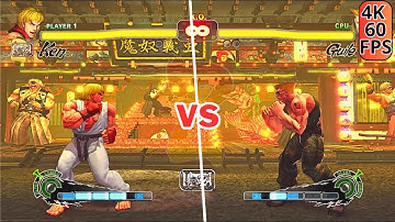 Ken vs Guile (Hardest AI) - Ultra Street Fighter IV| 4K 60FPS