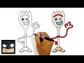 HOW TO DRAW FORKY | TOY STORY | STEP BY STEP TUTORIAL