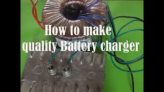 Electronic Project, How to make quality Battery charger by Using Amplifier Transformer Supply