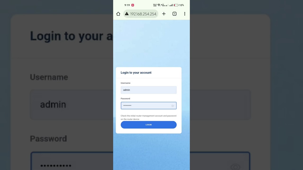 How to change username & password on gfiber globe using a cellphone