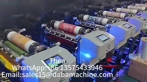 DABA China Cheap 370mm 8Color Label Sticker Inline Flexo Printing Machine With Good Registration