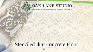 Stenciling Your Floor With A Burmese Ikat Stencil Design Oak Lane Studio
