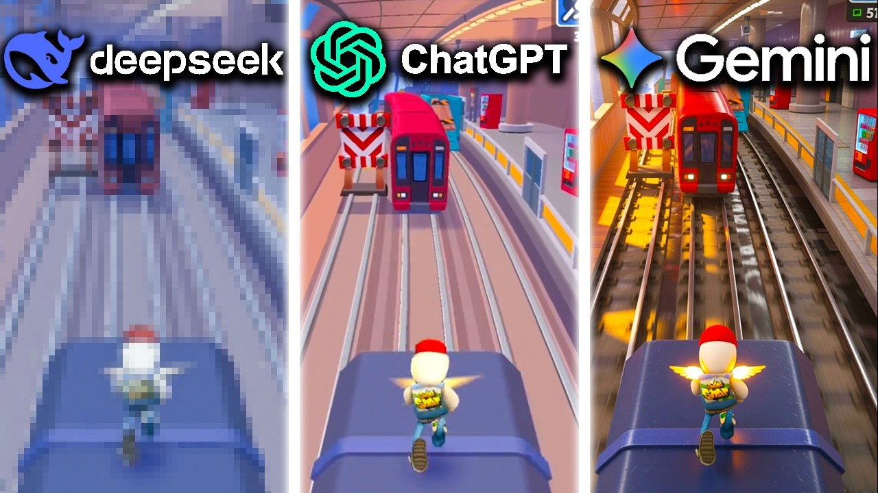 ChatGPT vs Gemini vs Deepseek Sıfırdan Subway Surfers Yapıyor! - YouTube