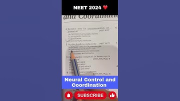 Neural Control and Coordination | Class 11th biology | Neet exam | #neet2024 #physicswallah #mbbs