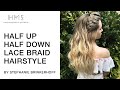 Half Up Half Down Lace Braid Hairstyle by Stephanie Brinkerhoff | Kenra Professional