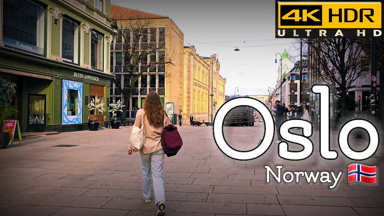 👣Walk with Me in Oslo | Karl Johans gate | 4K HDR | April 2024👣