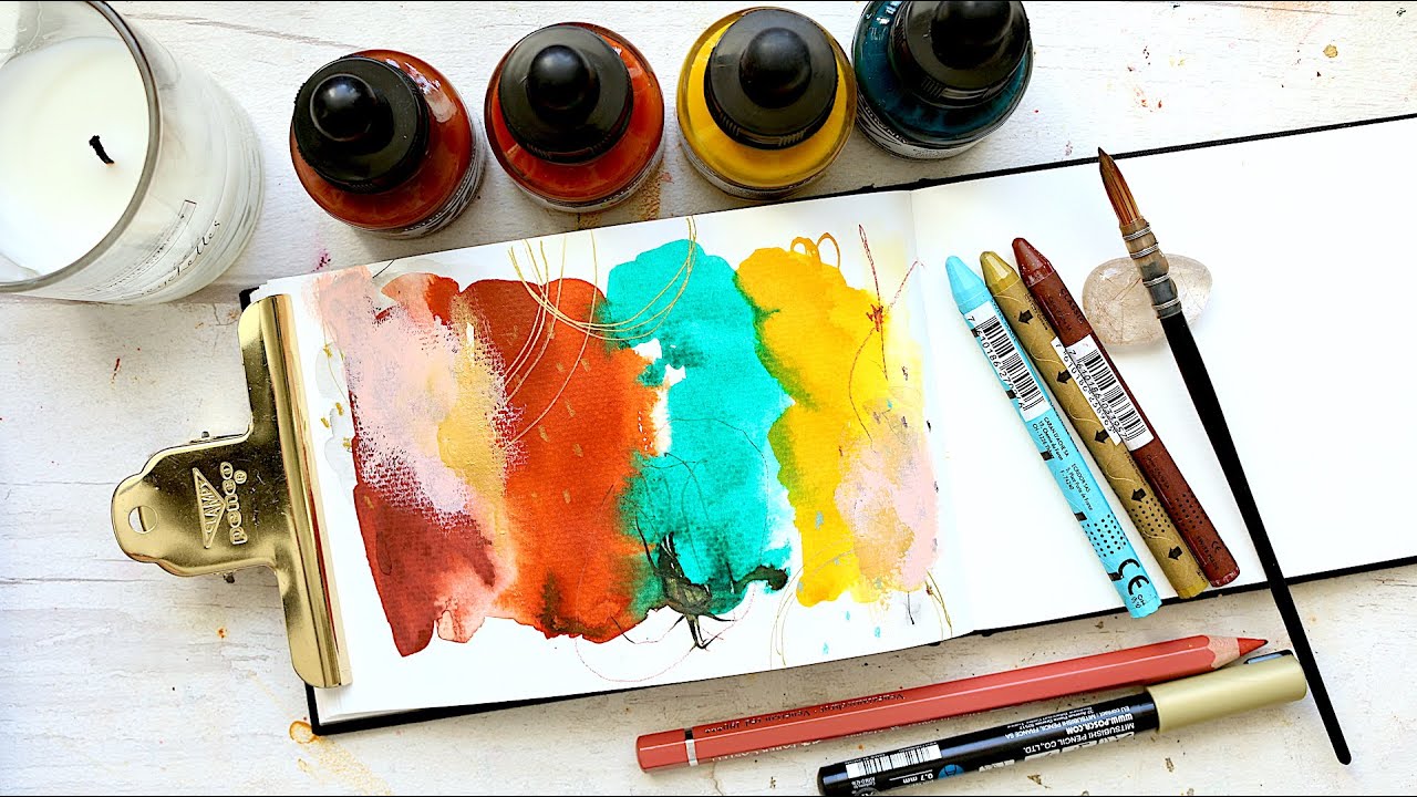 Acrylic Inks: Create Interesting Abstracts on Mineral Paper, DENISE LOVE