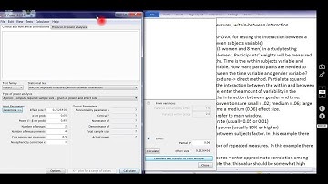 GPower F-test: Repeated Measures, within-between interaction for ANOVA.