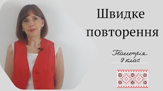 картинка: Швидке повторення. Геометрія 9 клас
