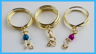 Wire Initial Letter Ring // Tip Tuesday Tutorial