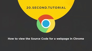 OLDIE - How to view the Source Code for a webpage: Chrome Tutorial #13