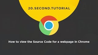 OLDIE - How to view the Source Code for a webpage: Chrome Tutorial #13