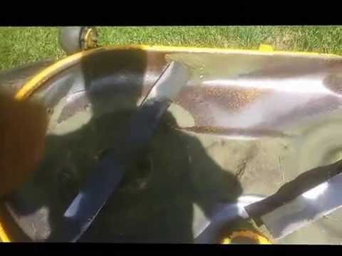 Cub Cadet LTX 1046 Lawn Tractor Quick And Easy Deck And Blade Removal