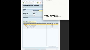 SAP - simplified stock overview ( t-code MMBE ) #shorts