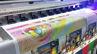 UD Printer I3200-UV printhead testing on Galaxy 1.8M inkjet printer (Color+white+color)