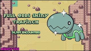 Full Odds Shiny Trapinch in Pokémon Sapphire after 24,989 RE