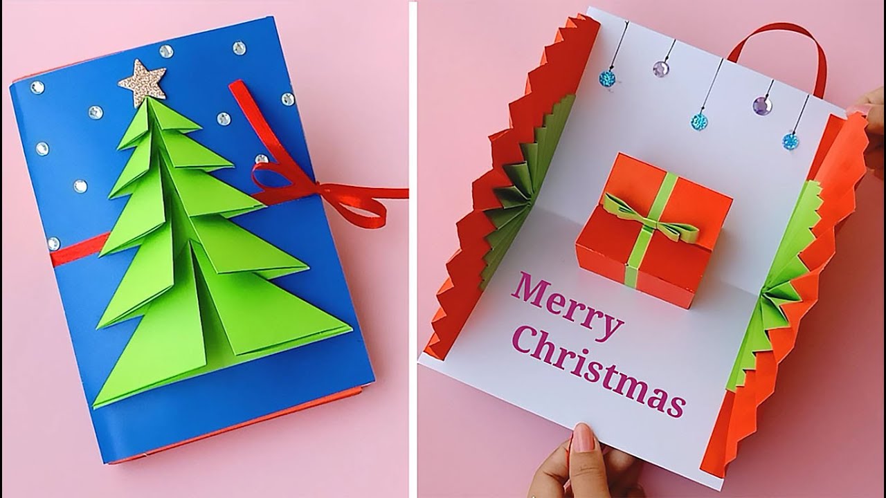 DIY Christmas cards/Handmade Christmas Greeting cards/How to make Santa  Greeting Card/Christmas Card - YouTube