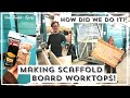 SCAFFOLD BOARD WORKTOPS | Handmade Rustic Countertops for our Van Conversion | MERCEDES VARIO | Ep14