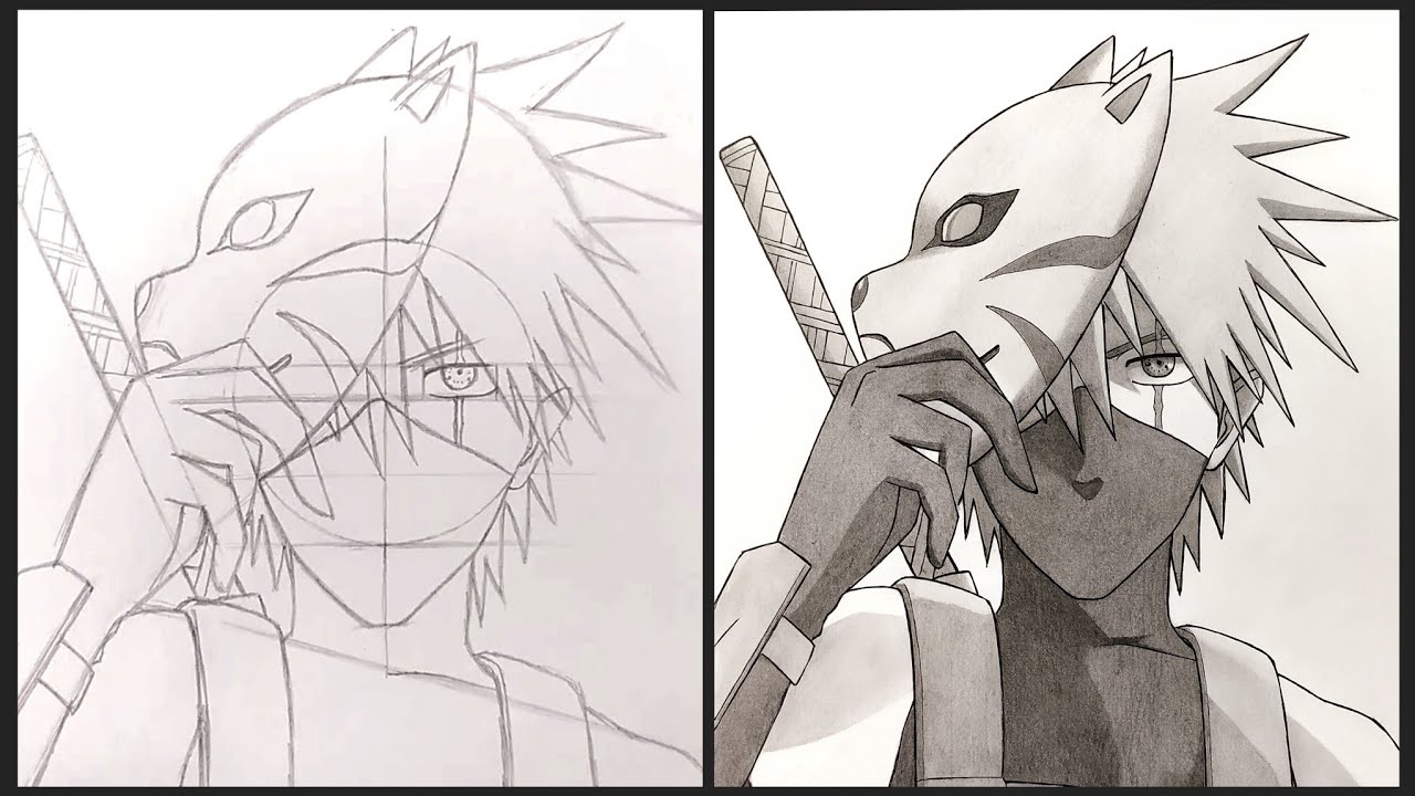 Como Desenhar O Kakashi  Gambar anime, Sketsa, Cara menggambar
