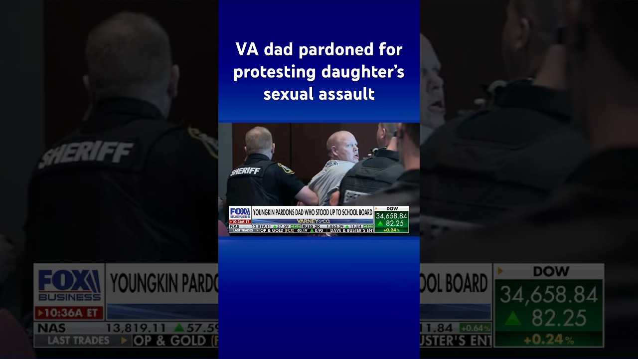 Youngkin pardons dad who stood up after daughter’s alleged assault by transgender student #shorts