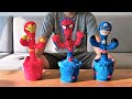 Marvel avengers dancing cactus toys  spiderman captain america iron man  dancing singing repeating