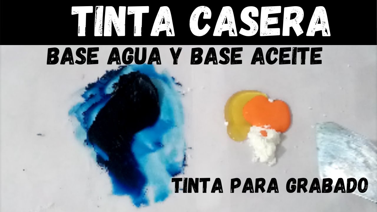 como hacer tinta para imprimir grabados base agua y base aceite de forma casera