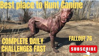 Fallout 76 Best place to hunt Canine