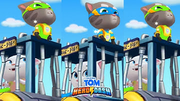 TALKING TOM HERO DASH -- WATER COLOUR HERO TOM & GREEN HERO TOM SAVING ALL HERO CHARACTER 8 SCREEN