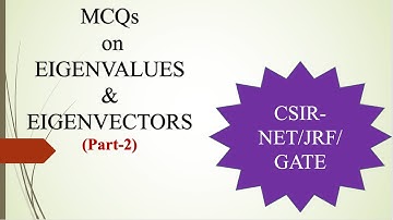 MCQs on Eigenvalues and Eigenvectors (NET/GATE Exam)