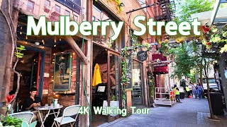 Mulberry Street in the Lower East Side NYC | 4K Walking Tour