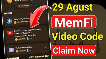 Earn $5,000 per week With This Secrets of Successful Entrepreneurs memefi Video Code | video code