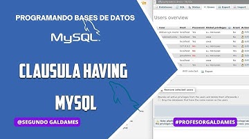 Cómo Usar La Cláusula Having en MySQL