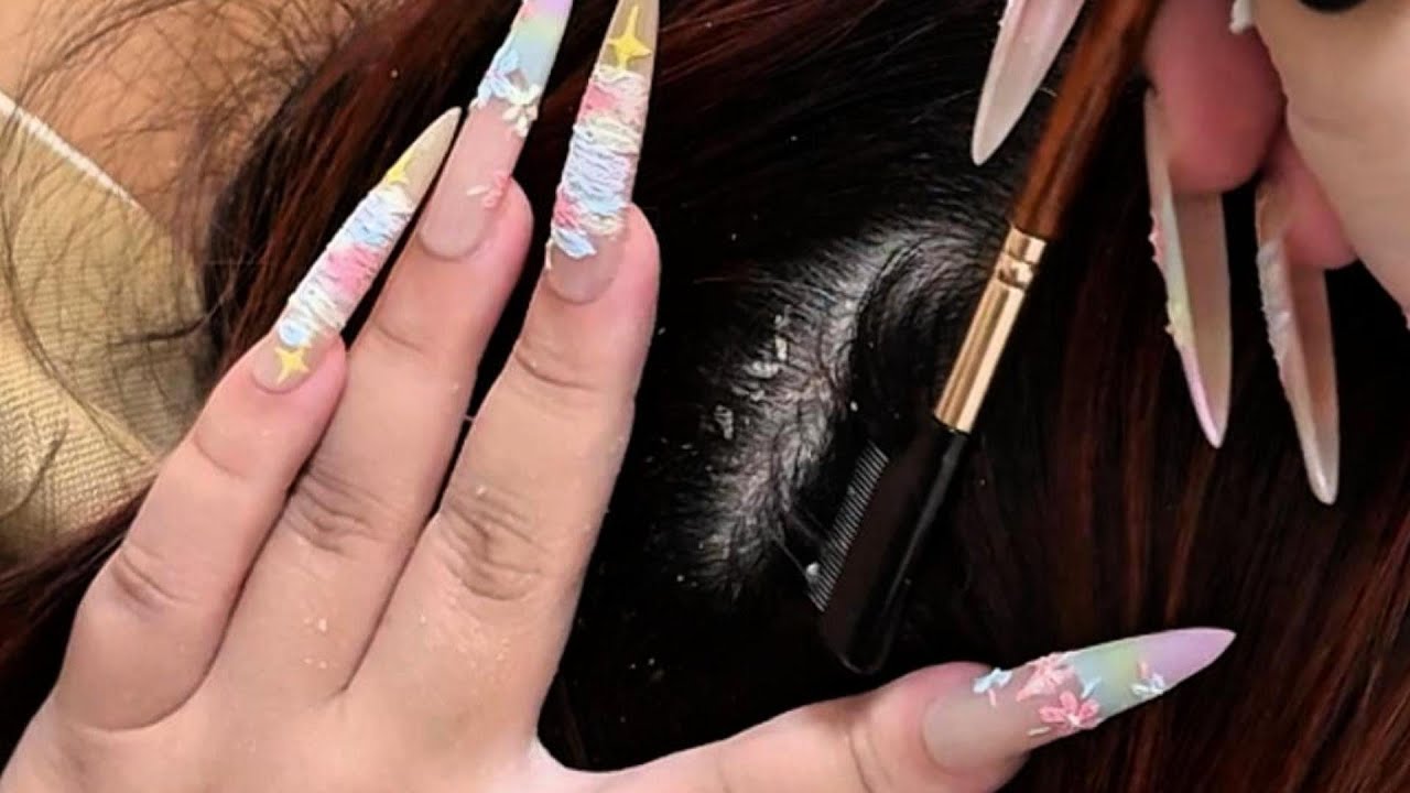 ASMR Gentle Sleep Aid 🌙 | Nail & Comb Relaxation | Model: Latte