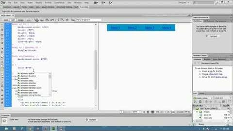Belajar membuat Menu DropDown Menggunakan Adobe Dreamweaver CS6 - HTML & CSS (#anangaoSTUDIO)