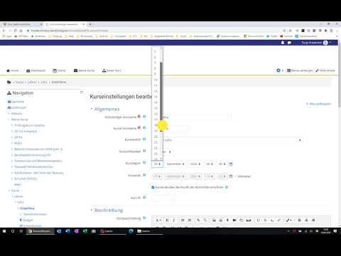 Wochenplan mit moodle