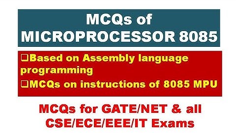 MCQs of Microprocessor | important MCQs of microprocessor 8085 | Microprocessor 8085 MCQs