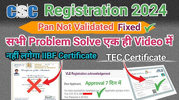New CSC Center Registration Update 2024 | Pan Not Validated Problem Solved