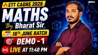 ETT Cadre 2026 | ETT Cadre Maths Classes 2026 by Bharat Sir | Demo Class 1