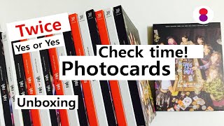 Unboxing 트와이스 Twice 6th mini album yes or yes Check time !! photocards 미니 6집 언박싱 トゥワイス トレ