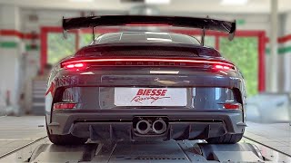 Porsche 992 GT3 with FULL Tubi Style Exhaust SCREAMING @ DYNO | 9000rpm 4.0 Flat-Six *MUST HEAR*