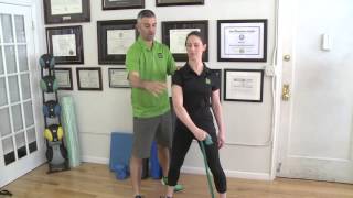 Shoulder Exercise - D2 Flexion with TheraBand - Zion Physical Therapy Video