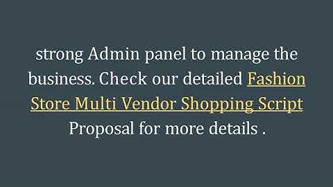 Fashion Store Multi Vendor Shopping Script - WEBSITE SCRIPTS