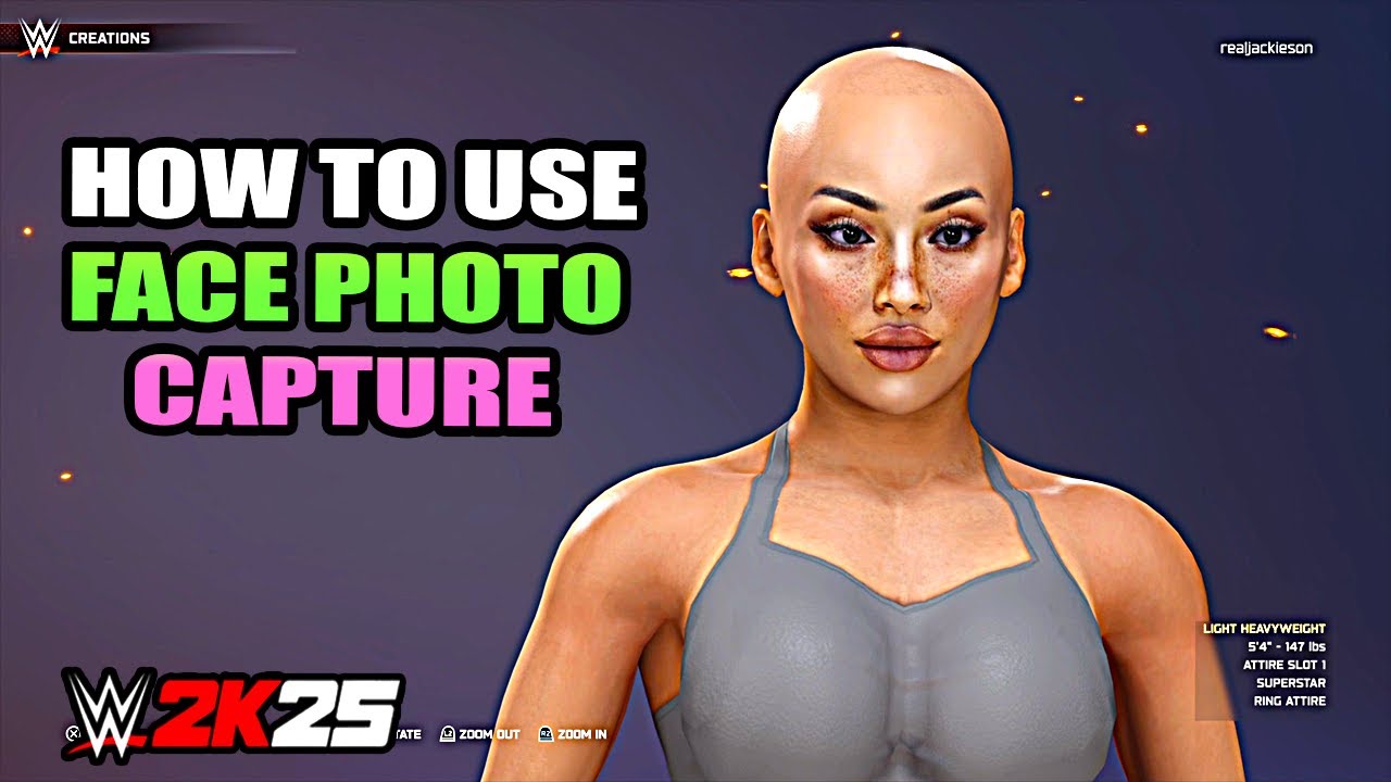 HOW TO USE FACE PHOTO CAPTURE IN WWE 2K25...! MAKE THE PERFECT CAW